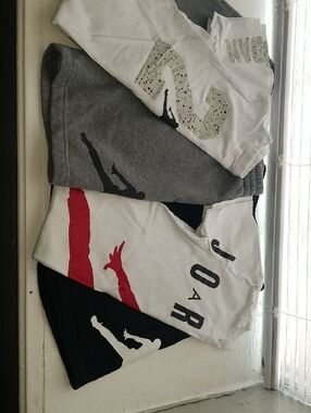 Jordan Kid's Athletic Shorts Set with Jumpman Logos - Gray, Black, White, Red